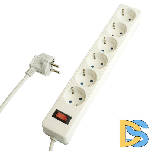 Сетевой фильтр 6-местный с/з Stekker Optima HM20-61-05 50097