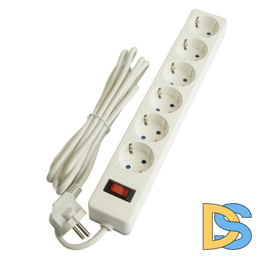 Сетевой фильтр 6-местный с/з Stekker Optima HM20-61-05 50097