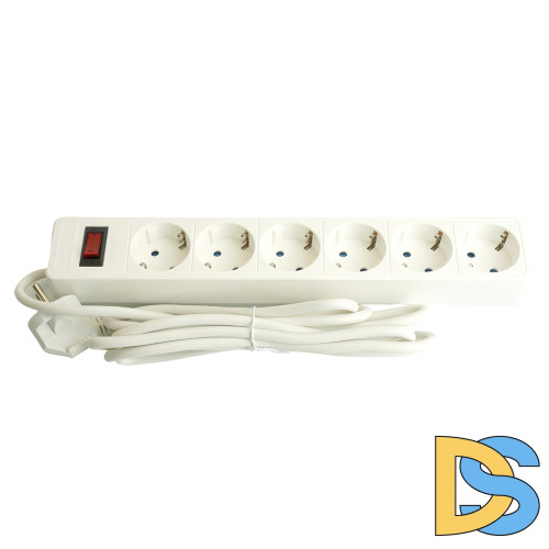 Сетевой фильтр 6-местный с/з Stekker Optima HM20-61-05 50097