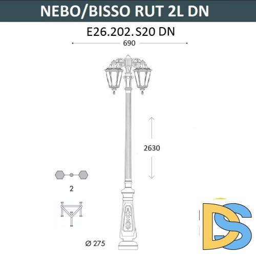 Садовый светильник Fumagalli E26.202.S20.AXF1R DN