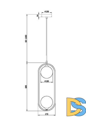 Подвесной светильник Maytoni Ring MOD013PL-02BS1