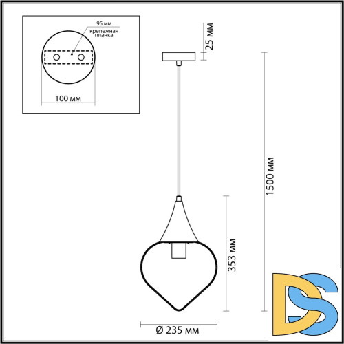 Подвесной светильник Odeon Light Kesta 4950/1