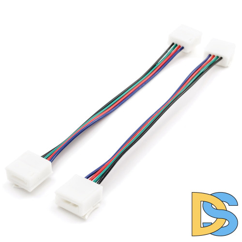 Комплект коннекторов Apeyron (2 клипсы с проводами)для RGB - светодиодной ленты 12В шириной 10мм IP65 09-15