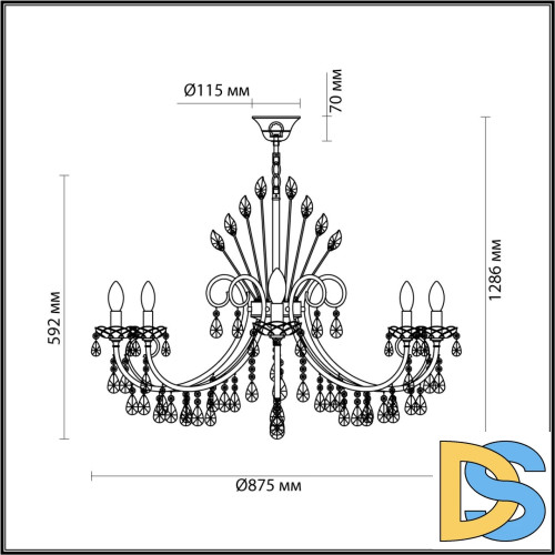 Подвесная люстра Odeon Light Versia 4977/10