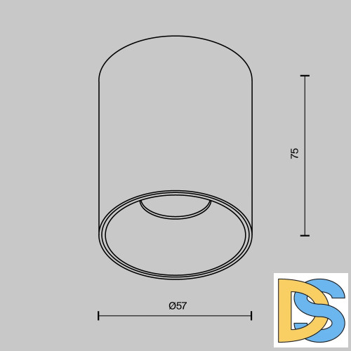 Накладной светильник Maytoni Alfa LED C064CL-8W2.7K-RD-WB