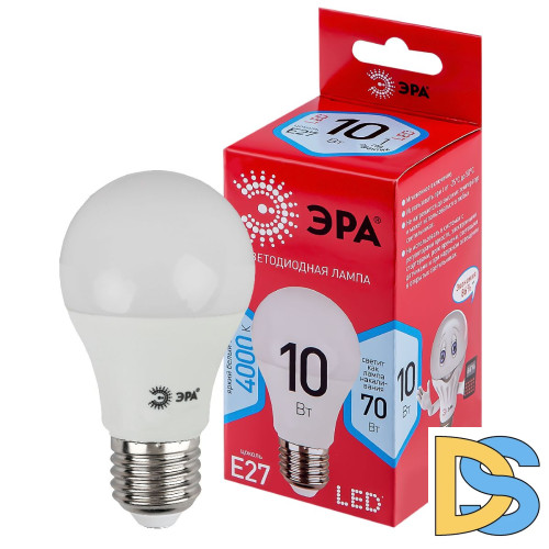 Лампа светодиодная Эра E27 10W 4000K LED A60-10W-840-E27 R Б0049635