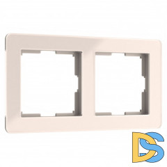 Рамка на 2 поста Acrylic айвори W0022743