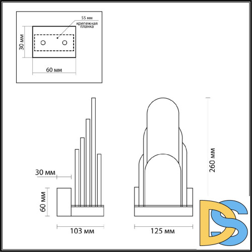 Настенный светильник Odeon Light Foros Hightech 5437/12WL