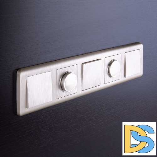 Выключатель одноклавишный Werkel проходной (перламутровый рифленый) W1112013