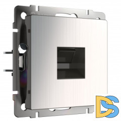 Розетка Ethernet RJ-45 (глянцевый никель) W1181002