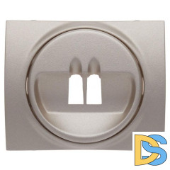 Лицевая панель Legrand Galea Life розетки акустических систем титановая 771400