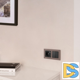 Рамка на 2 поста (латте, стекло) W0021142