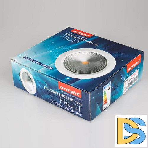 Встраиваемый светодиодный светильник Arlight LTD-220WH-Frost-30W Warm White 021070