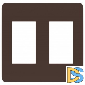 Рамка 2-ая (двойная), Шоколад/Бежевый, серия Unica Studio, Schneider Electric