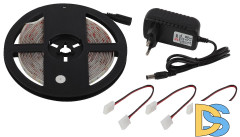 Комплект светодиодной ленты Эра 12В 2835 4,8Вт/м 6500K 5м IP65 2835kit-4,8-60-12-IP65-6500-5m Б0043063