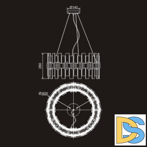 Подвесная люстра DeLight Collection P68073-14 gold