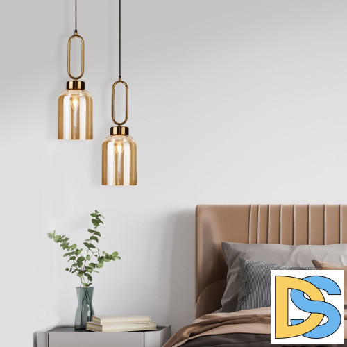 Подвесной светильник Eurosvet Flou 50229/1 янтарный