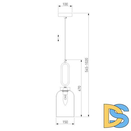 Подвесной светильник Eurosvet Flou 50229/1 янтарный