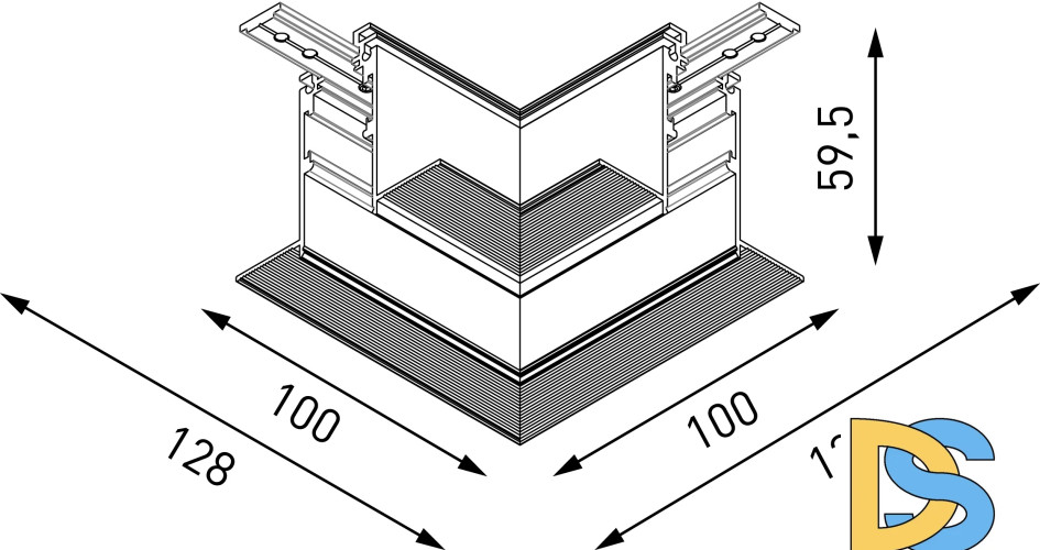 Коннектор угловой Lumker SY-LINK-CNLV-T2-WH 013609
