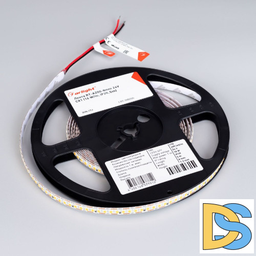 Светодиодная лента Arlight RT-A200-8mm 24V White6000-CX1 (16 W/m, IP20, 5m) 046938