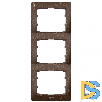 Рамка 3 поста вертикальная Legrand Galea Life - кориан "Cocoa Brown"
