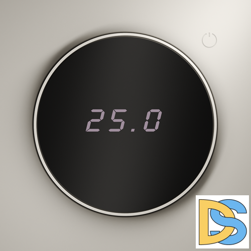 Терморегулятор электронный VOLTUM S70 с индикацией и датчиком, для теплого пола, (кашемир)