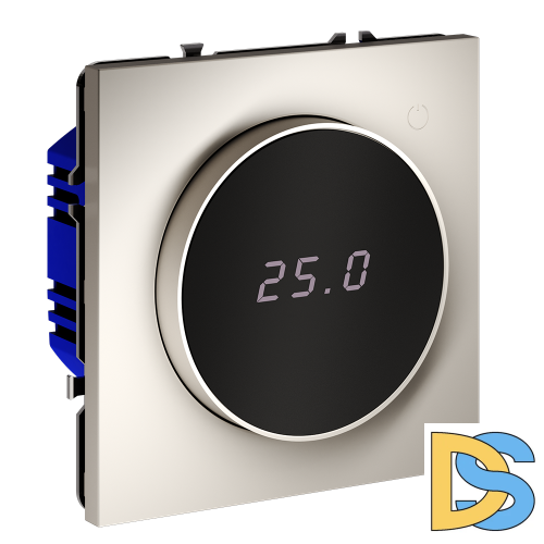 Терморегулятор электронный VOLTUM S70 с индикацией и датчиком, для теплого пола, (кашемир)