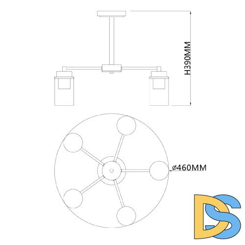 Люстра на штанге Escada Dinasty 2118/5P