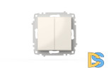 Выключатель двухклавишный ELBI Zena Vega 609-010200-202