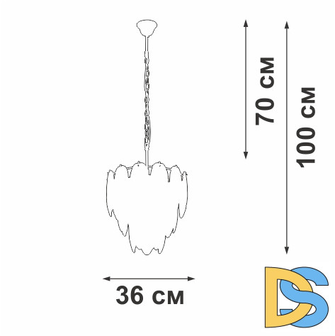 Подвесной светильник Vitaluce V5887-8/7