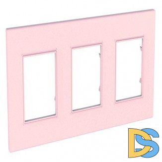 Рамка 3-ая (тройная), Розовый жемчуг, серия Unica Quadro, Schneider Electric