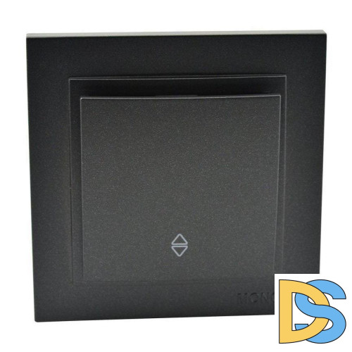 Выключатель одноклавишный проходной Mono Electric Despina 10А 250В графит 102-202025-109