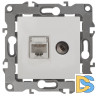 Розетка комбинированная RJ45+TV Эра 12-3110-01 Б0027441