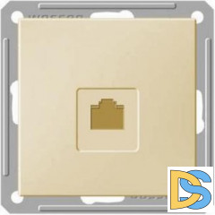 Розетка телефонная 1-ая 4 контакта, RJ-11, Бежевый, серия Wessen 59, Schneider Electric
