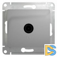 Розетка телевизионная проходная ТV, Алюминий, серия Glossa, Schneider Electric