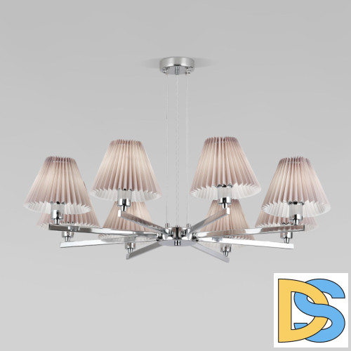 Подвесная люстра Eurosvet Peony 60136/8 хром/серый