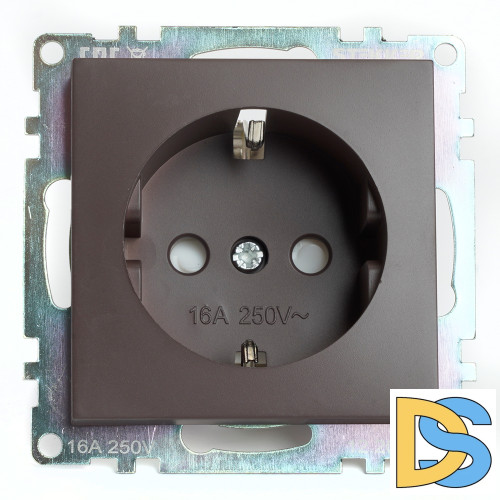 Розетка 1-местная с защитной шторкой Stekker Катрин GLS16-7110-04 49028