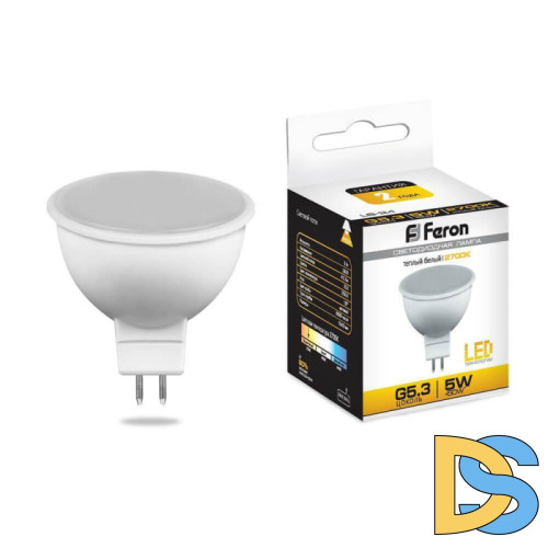 Лампа светодиодная Feron MR16 G5.3 5W 2700K матовая LB-24 25127