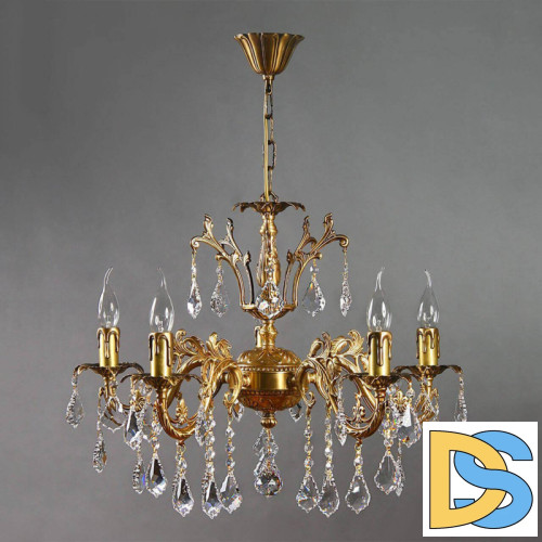 Подвесная люстра Ambiente Granada 2118/5 AB Leaf Crystal