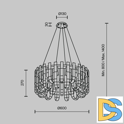 Подвесная люстра Modelux ML.6621.14 BS