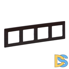 Рамка 4-постовая Legrand Valena Life Темное дерево 754174