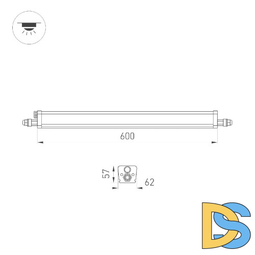 Линейный потолочный светильник Arlight ALT-TUBULAR-MOTION-600-14W Day4000 052668