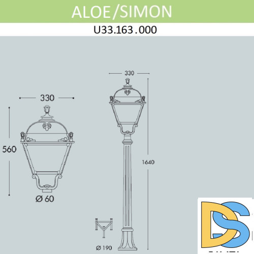 Садовый светильник Fumagalli U33.163.000.AXH27
