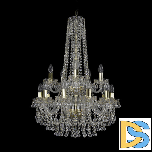 Подвесная люстра Bohemia Ivele Crystal 1409/10+5/195/h-83/2d G