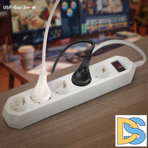 Сетевой фильтр Эра USF-5es-3m-W Б0019033