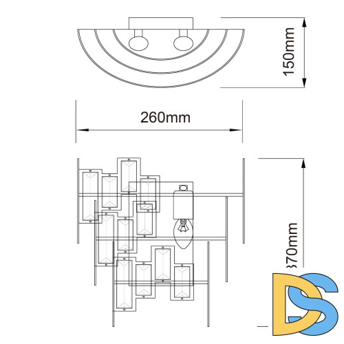Настенный светильник MW-Light Монарх 2 121020402