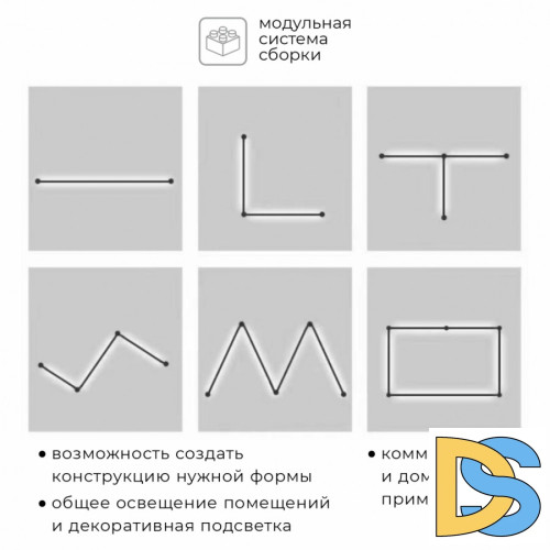 Настенно-потолочный светильник IMEX Thin & Smart IL.0060.5000-1000-BK
