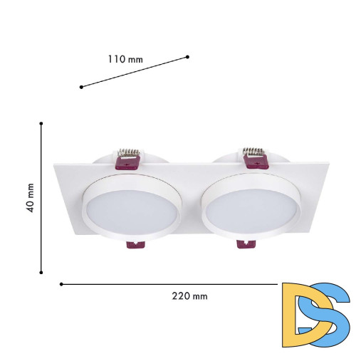 Встраиваемый светильник Favourite Vasto 4649-2C