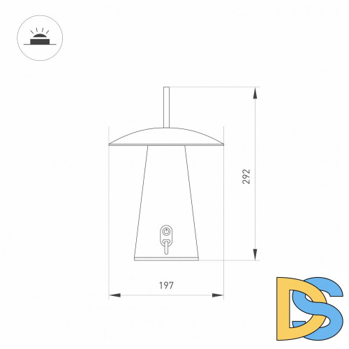 Уличный светодиодный светильник Arlight SP-Patio-Tab-2W Warm3000 030051