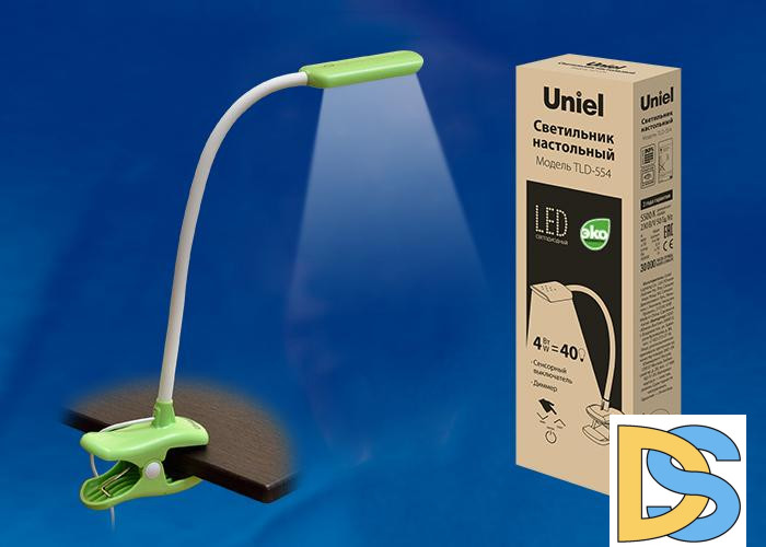 Настольная лампа (UL-00003646) Uniel TLD-554 Blue/LED/400Lm/5500K/Dimmer